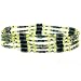Magnetic Wrap Necklace/Bracelet - Cloisonne Light Green Beads - 36'' in Length
