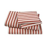 DwellStudio Draper Stripe Persimmon Full Sheet Set