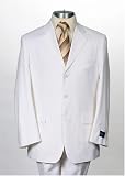 Classy Mens Three Button White Suit Includes Free Shipping (FA2548 White)