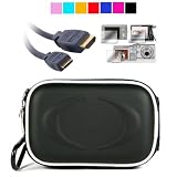 Camera Case for Sony Bloggie MHS-TS20 Full HD Touch Camera + Screen Protector + HDMI Mini Cable for Sony Bloggie (Black)