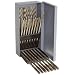 Alvord Polk 127-S-15 High-Speed Steel Chucking Reamer Set, Left Hand Spiral Flute, Uncoated Finish, 26-Piece, A -Z Letter Sizes