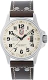 Luminox Men's FIELD 1827 Brown Leather Swiss Quartz Watch with Beige Dial