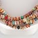 Sterling and Gold, Spiny Oyster and Multi-stone Beaded Necklace, #10375
