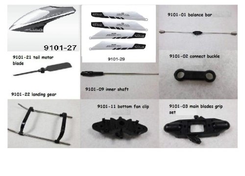DOUBLE HORSE 9101 HELICOPTER ALL SPARE PARTS