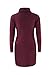 Jusfitsu Women's Turtleneck Long Sleeve Slim Fit Knit Pullover Sweater Dress