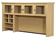 Manchester Hutch With 4 Glass Doors in Golden Oak Finish By Bestar Furniture