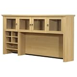 Manchester Hutch With 4 Glass Doors in Golden Oak Finish By Bestar Furniture by Bestar Furniture
