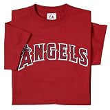 Los Angeles Angels of Anaheim (ADULT LARGE) 100% Cotton Crewneck MLB Officially Licensed Majestic Major League Baseball Replica T-Shirt Jersey