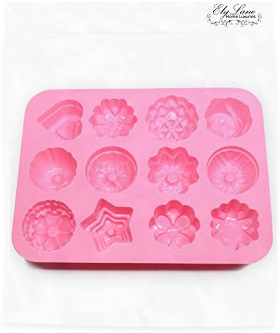 Food Grade Silicone Bakeware Set - Silicone Baking Molds, Silicone Coated Whisk, Silicone Kitchen Spoons & Silicone Baster Brush - 12 Cavity Bakeware Molds for Cupcakes, Candy, Tea Cake, Fondant, Chocolate, Jello, Brownie, Mini Muffin Pan, Cake Pop, Pudding, Sugarcraft - Non-Stick Silicone Whisk is Pefect for Whisking or Stirring Sauces, Gravies, Eggs, Creams - Spoon for Cooking, Mixing & Serving - Silicone Brush is Great for Decorating or Marinading Food