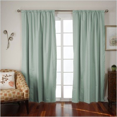 Single Panel Blackout Drapery in Woodstock Jade Size: 50 W x 95 H