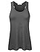 NINEXIS Women's Gathered Racerback Flared Tank Top (S-3XL / 24 Colors)