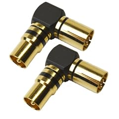 Antennen Stecker Winkeladapter - Stecker / Kupplung - 2 St�ck