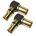 Antennen Stecker Winkeladapter - Stecker / Kupplung - 2 St�ck