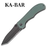Folder, Mod. Tanto, Green G-10 Handle, Black Blade, Combo