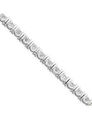 .5 Carat Classic Illusion Diamond Tennis Bracelet in Silver - 7 inch