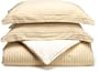 Harvard Stripe 300-Thread-Count Reversible Full/Queen Duvet Set, Honey