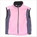 Girls Side Panel Polar Fleece Vest-Pink/Grey-4
