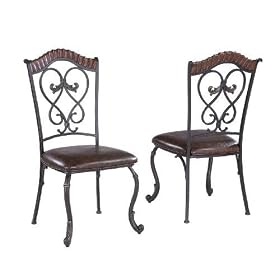 Set of 2 Lakewood Dining Side Chair in Bronze Finish Powell 275-434 by Powell Furniture