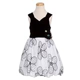 Bonnie Jean Girls 7-16 Bodice Sheer Skirt With Embroidered Flowers