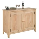 Solid Wood Sideboard - Unfinished FREE SHIPPING!