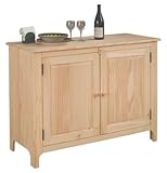 Solid Wood Sideboard - Unfinished FREE SHIPPING!