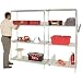Quantum Chrome Wire Shelving Starter Kit - 36in.W x 24in.D x 54in.H, Model# WR54-2436C