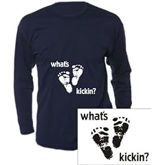 Langarm T-Shirt mit Druck WHATS KICKIN / wahlweise in Gr. S,M,L,XL,XXL und in 5 Farben