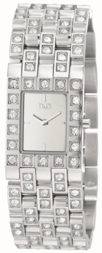 DG Dolce Gabbana Womens DW0743 Picnic Triple Silver with Stones 5-Link Watch DG Dolce Gabbana Womens DW0743 Picnic Triple Silver with Stones 5-Link Watch