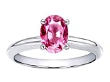 1.75 cts Genuine Lab Created Pink Sapphire Solitaire Engagement Ring - 14kt White or Yellow Gold