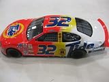 Signed Nascar Die-cast 1:24 Scale Stock Car #32 Ricky Craven Tide Orange, Yelow, and White Ford Taurus with Signature on Hood