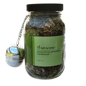 Bath By Bettijo Invigorating Tub Tea, Eucalyptus Spearmint, 2.5-Ounce Jars