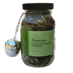 Bath By Bettijo Invigorating Tub Tea, Eucalyptus Spearmint, 2.5-Ounce Jars by Bath Bettijo