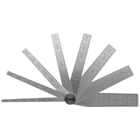 Starrett 269A Taper Gage, .100-.500" Range, 2-1/2" Length, 8 Leaves