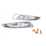 Jaguar X-Type 01-09 Side Bumper Turn Signal Lights- Crystal Clear by Depo