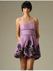 VaVa Dress by Joy Han - Jenn Lavender Tubedress with Lacey Embroidery