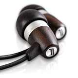 J.Fi Acoustic Natural Ebony Wood and Metal Fusion Earphones (Ebony / Titanium) ~ JLAB