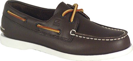 Sperry Top-Sider Boys' Authentic Original Boat Shoes,Brown Leather,6.5 M US