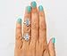 European Hand Shape With Gem Women'S Silver With Cubic Zirconia Midi Rings(1 Pc)