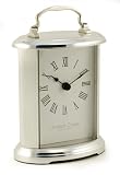 16cm LC Designs Silver Finish Quartz Mantle Clock