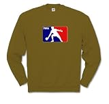 Ping Pong Liga blau rot Tischtennis Table Tennis Sweat-Shirt Olive XXL