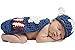 Pinbo Newborn Baby Photography Prop Crochet Knitted Captain America Hat Cape