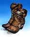 Cowboy Boot Resin Toothbrush Holder Western Bathroom Home Decor