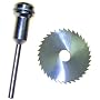1.25" DREMEL TYPE High Speed Steel SAW BLADE w/Mandrel COARSE TOOTH