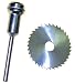 1.25 DREMEL TYPE High Speed Steel SAW BLADE w/Mandrel COARSE TOOTH