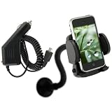 CAR MOUNT HOLDER CRADLE + CHARGER FOR LG OPTIMUS S SPRINT