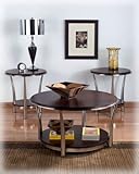 Eldridge "3-in-1 Pack" (1 Cocktail w/ Casters/2 Ends) by Ashley - Black (T1 ....