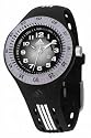 Adidas Kids ADK1495 Black with White Stripes Rubber Strap Watch