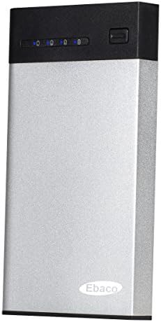 Ebaco ® (color: Silver) Ultra Thin Power Bank, ultra portable Back Up Battery Pack for Peak Performance in High Quality Aluminum Unibody(5000mAh Li-Polymer 2.0A Output) , external battery for iPhone, iPad, iPod, Galaxy Tab, Nexus and many more, rapidly recharges all USB devices like a wall charger, mobile battery pack for travelling