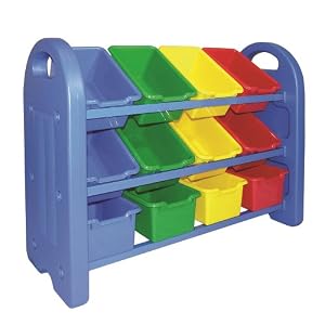ECR4Kids 3-Tier Toy Storage Organizer with 12 Bins