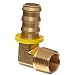 Anderson Metals Brass Push-On Hose Fitting, Elbow, Barb x NPT Male